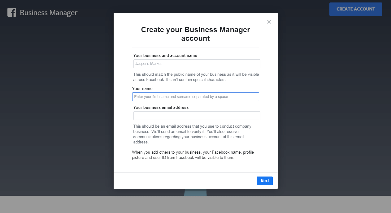 Creating Your Account